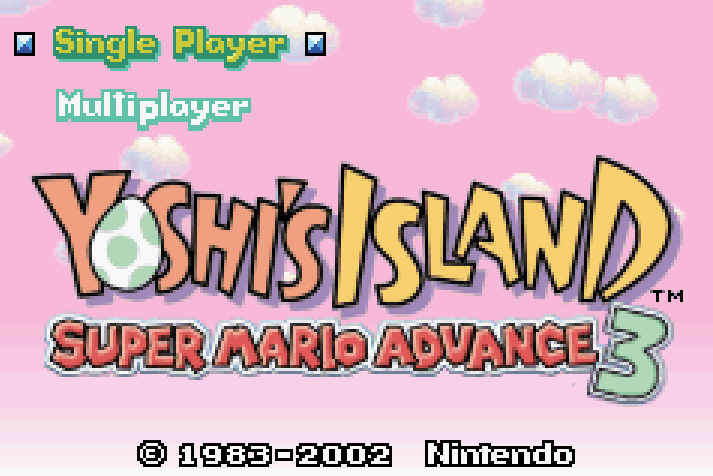 Super Mario Advance 3 Title Screen